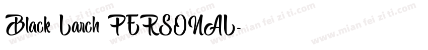 Black Larch PERSONAL字体转换